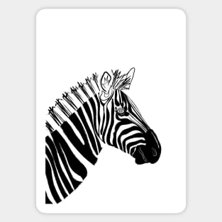 Monochrome Zebra Sticker